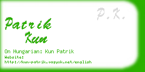 patrik kun business card